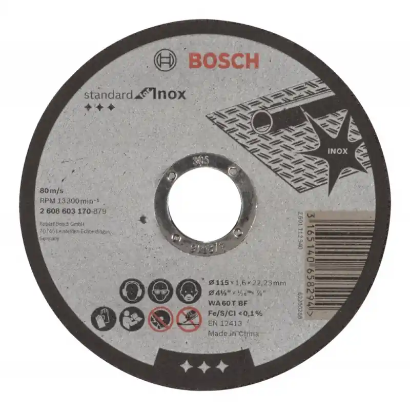 Bosch Dischi da taglio Inox 115 mm 25 PZ Gratis Retour