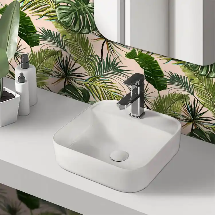 Bestseller Lavabo da appoggio 39cm in ceramica bianca lucida Feridras