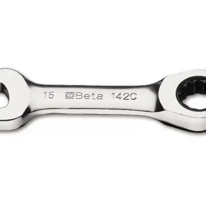 Beta 142C Chiavi a cricchetto combinate corte cromate Populair