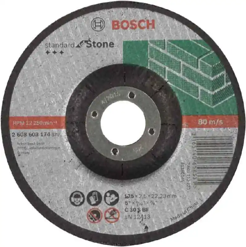 Tijdelijk Beschikbaar Disco abrasivo per pietra 125 mm depresso 125x2.5 mm Bosch