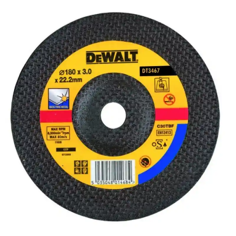 Disco da taglio per smerigliatrici angolari inox depresso 115mm dt3467 Dewalt Beste Prijs