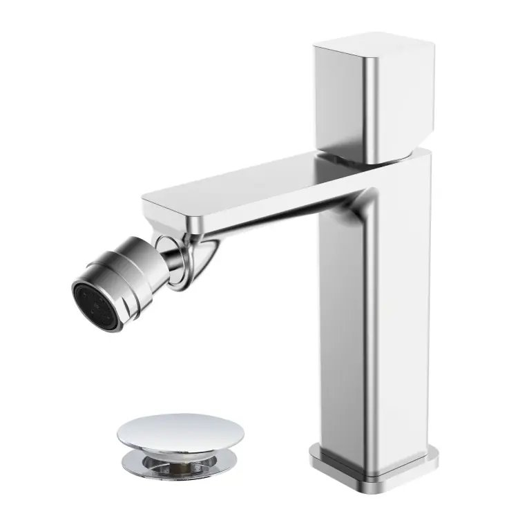 Fabrieksprijs Miscelatore per bidet in ottone cromato con piletta Lotus Feridras