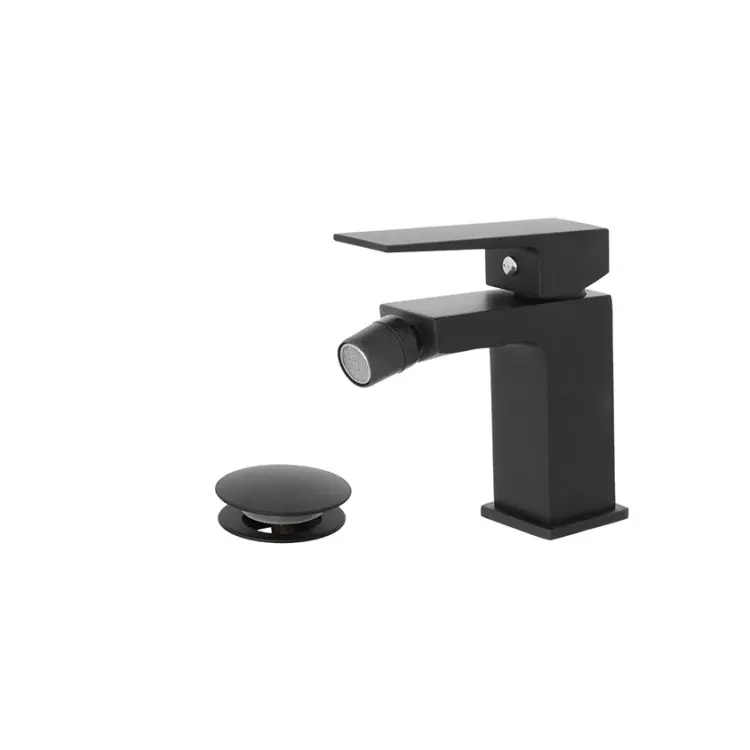 Populair Miscelatore per bidet in ottone nero opaco con piletta Quatra Feridras