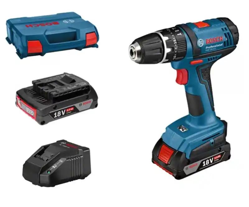 Trapano a percussione a batteria Bosch GSB 18-2 Li 2 batterie da 2.0 Ah Litio Premium