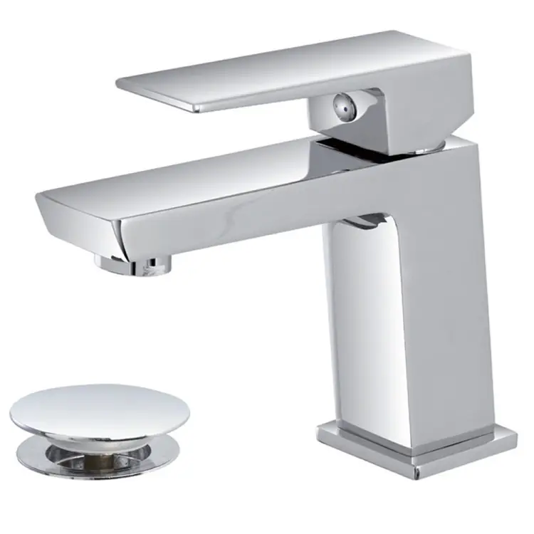 Miscelatore per lavabo in ottone cromato con piletta Quatra Feridras Nieuw