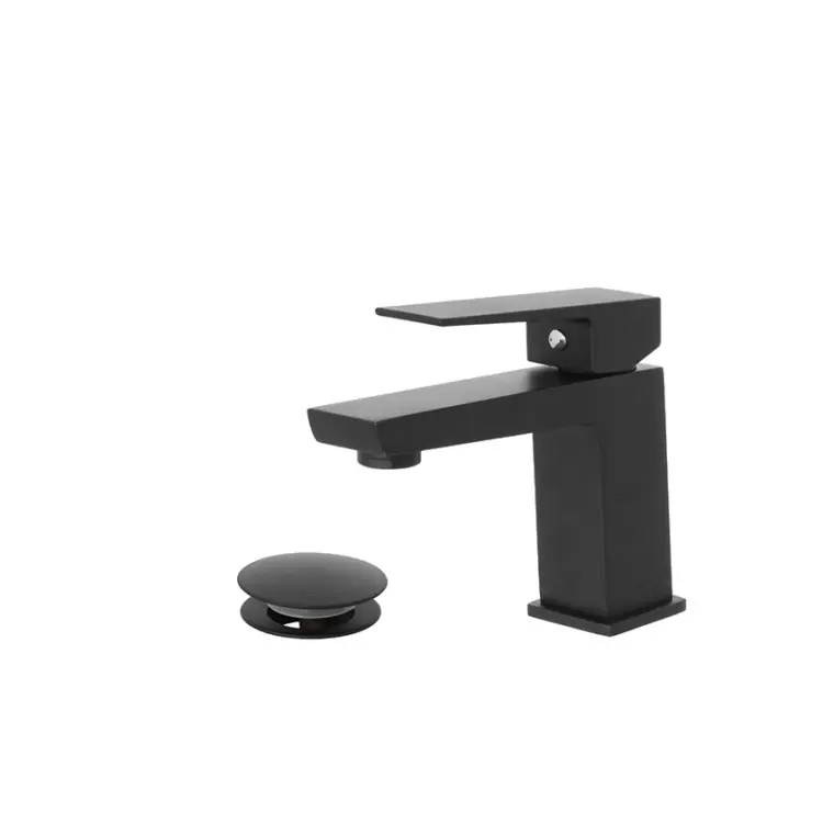 Shop Nu Miscelatore per lavabo in ottone nero opaco con piletta Quatra Feridras
