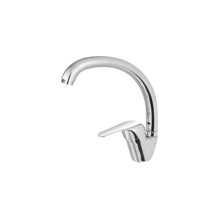 Lage Prijs Miscelatore per lavello canna alta in ottone cromato Kitchen Feridras