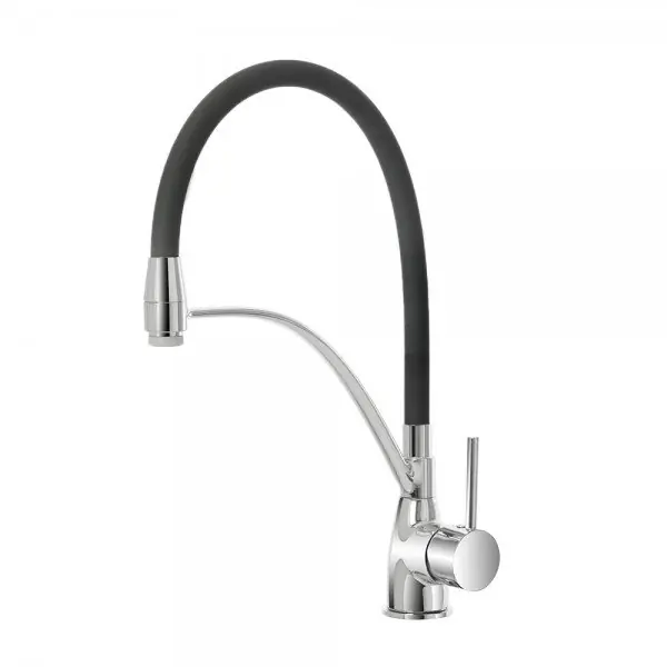 Lage Kosten Miscelatore per lavello in ottone cromato con canna flessibile Kitchen Feridras