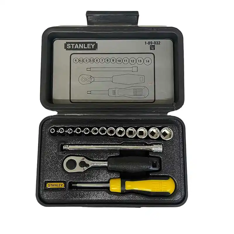 Chiave A Cricchetto Con Bussole Assortite 1/4 16 Pz Stanley 189032 Bestel Nu