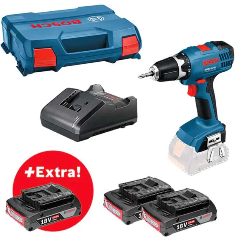 Rechtstreeks Van De Fabrikant Trapano a batteria Bosch GSR 18-2 Li (3x2.0Ah)