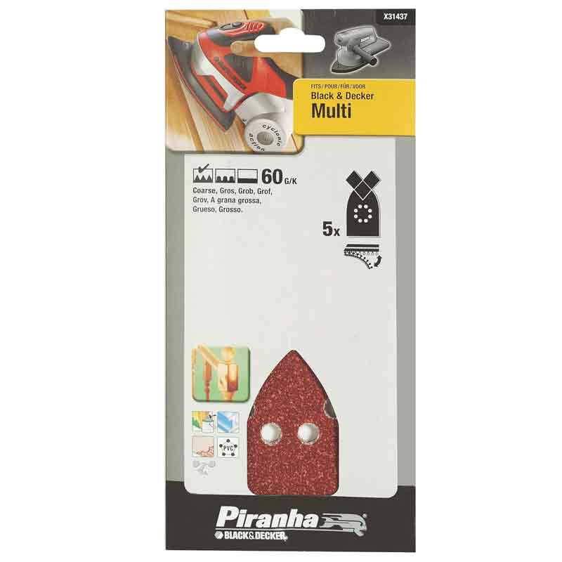 Nastri Triangolari Grana 60 per levigatrici multiuso Black and decker X31437 Uitverkoop