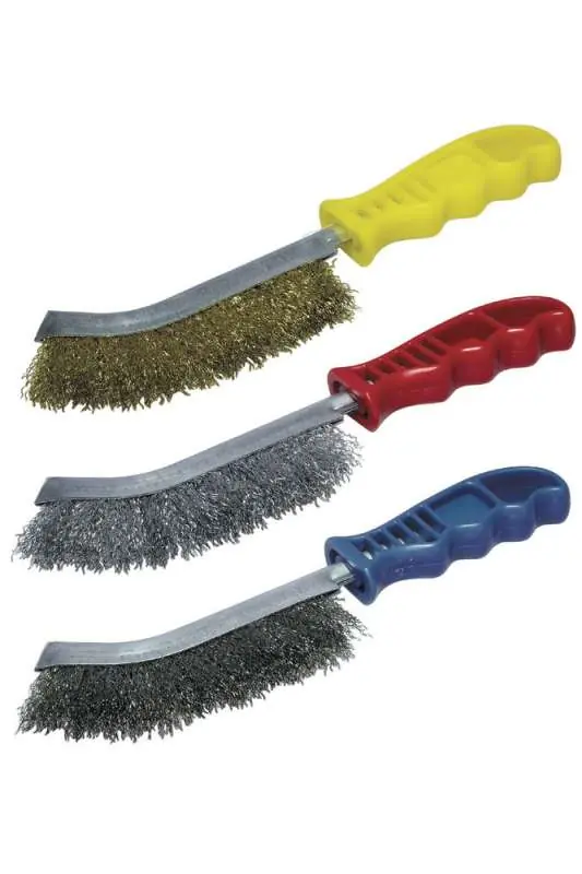 Spazzole metalliche manuali set 3 pz Wolfcraft 213800 Snelle Levering