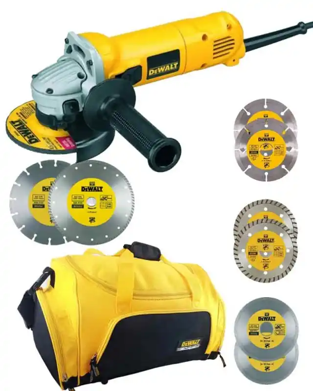 Koop Online Smerigliatrice angolare 115mm D28111 Dewalt con dischi e borsa omaggio