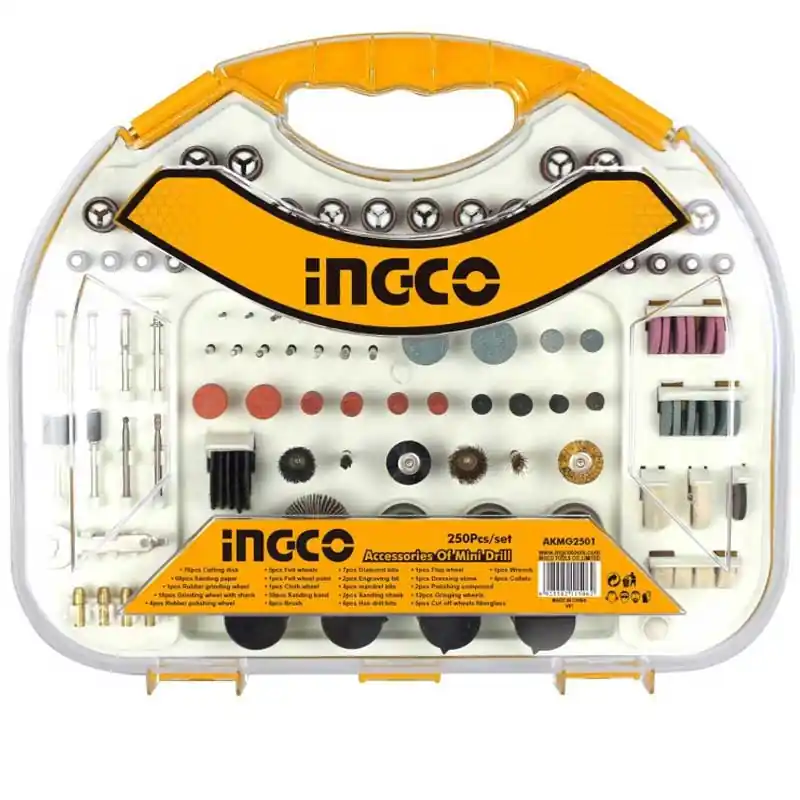 Accessori per minitrapano 250 pz Ingco Beperkt Aanbod