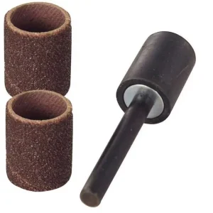 Veilige Betaling Set 2 cilindri abrasivi P60 con albero per Dremel Trio TR407