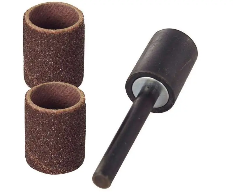 Veilige Betaling Set 2 cilindri abrasivi P60 con albero per Dremel Trio TR407