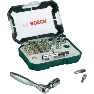 Set 26pz. di bit di avvitamento con chiave a cricchetto Bosch Rainbow Evo Populair