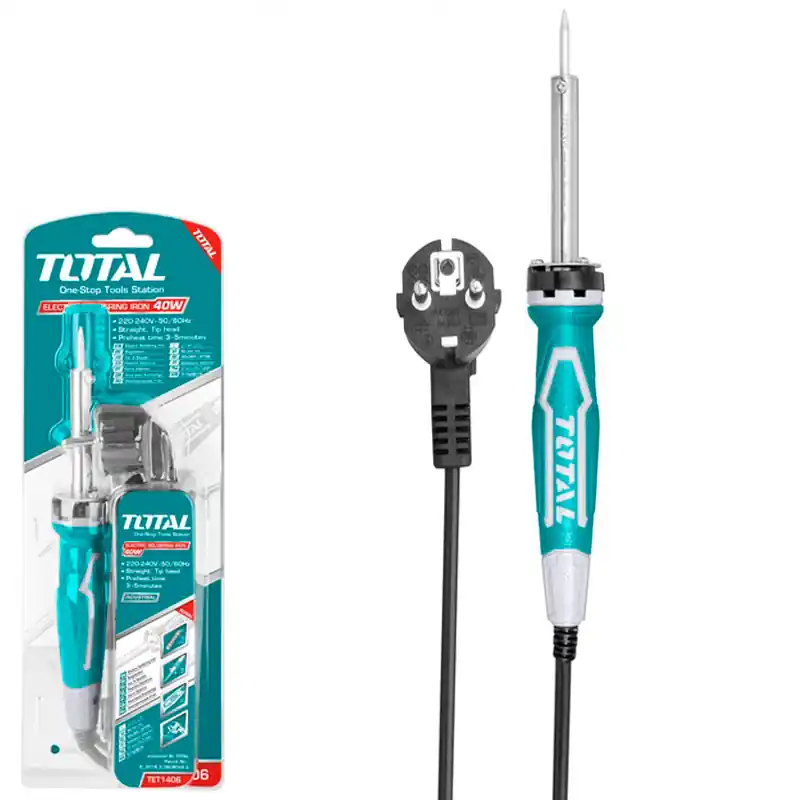 Saldatore a stagno da 40 watt a punte dritta Total TOTTET1406 Nu Kopen
