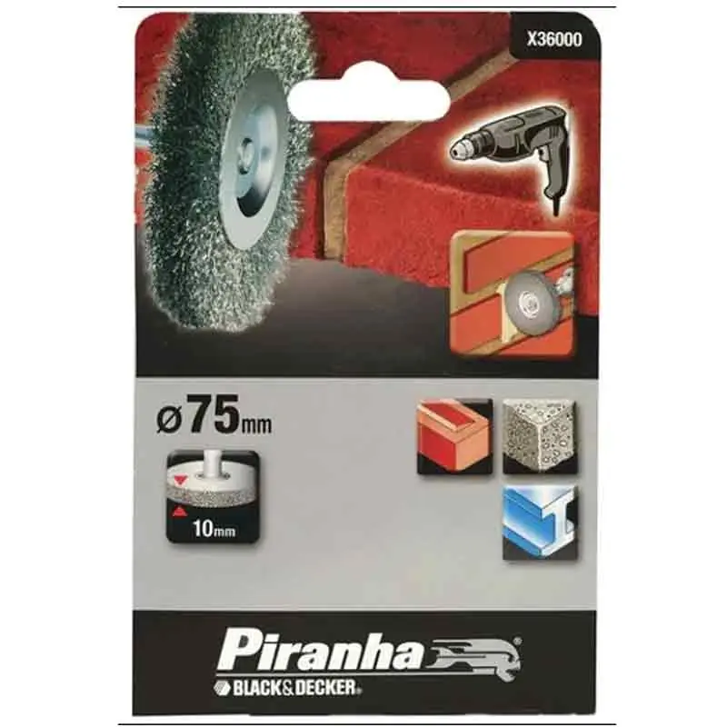 Spazzola circolare per trapani 75 x 10 mm Black and Decker Nu Kopen