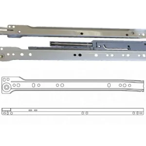 Guide per cassetti su rotelle a estrazione parziale con ammortizzatore Ram Speciale Aanbieding