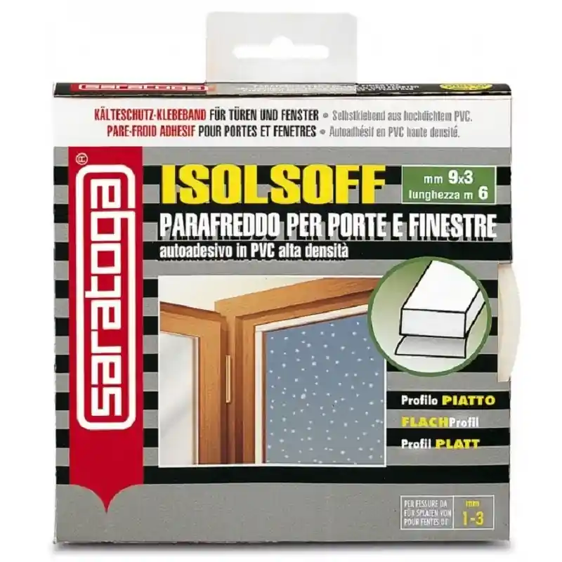 Aanbieding Isolante termico autoadesivo marrone in pvc per porte e finestre Saratoga