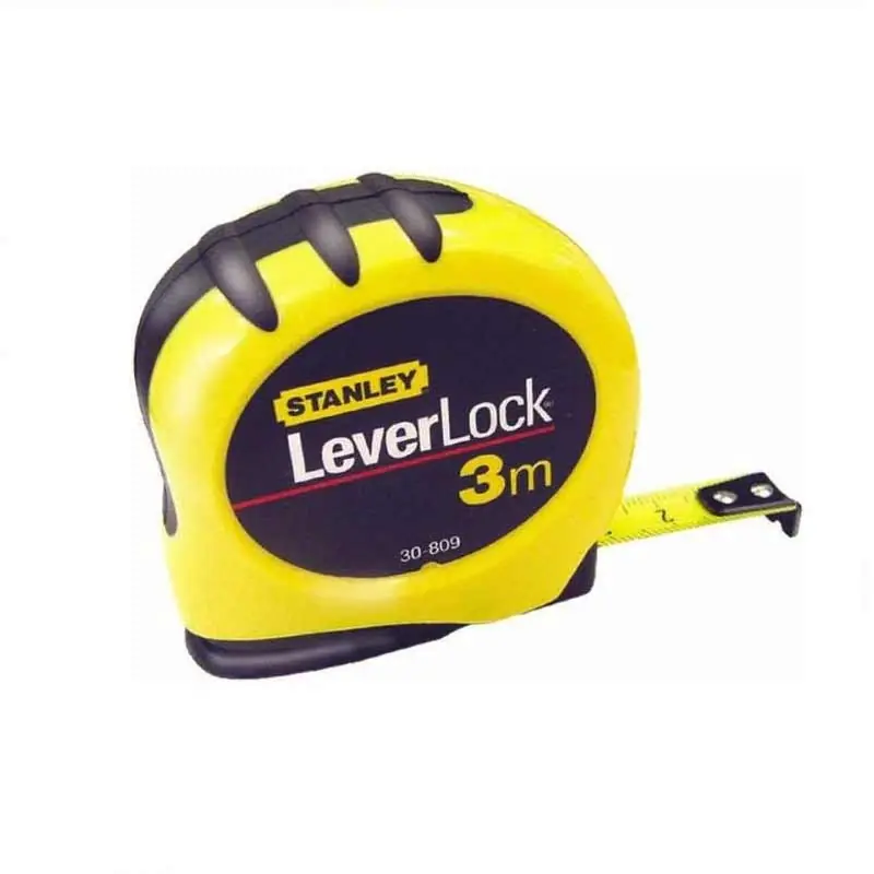 Metro a nastro flessibile 3 mt leverlock Stanley 130809 Populair