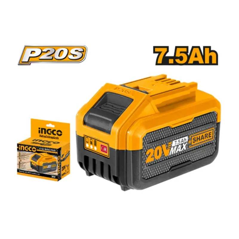 Batteria 20V 7.5 Ah Ingco Share litio FBLI2075 Must-Have