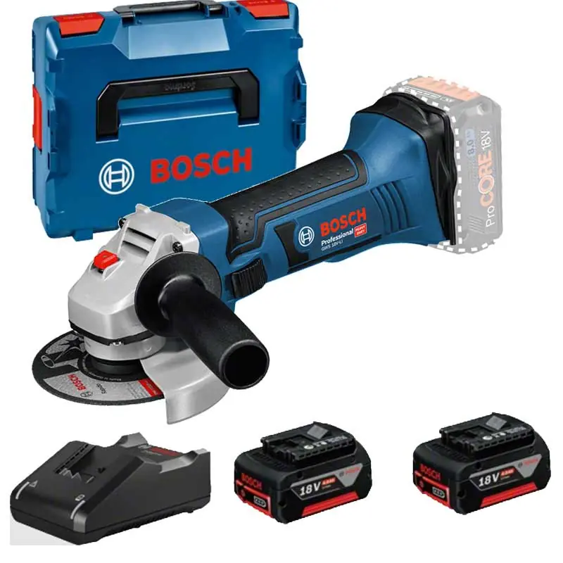 Rechtstreeks Van De Fabrikant Smerigliatrice a batteria Bosch 125 mm con due batteria Gws 18-125