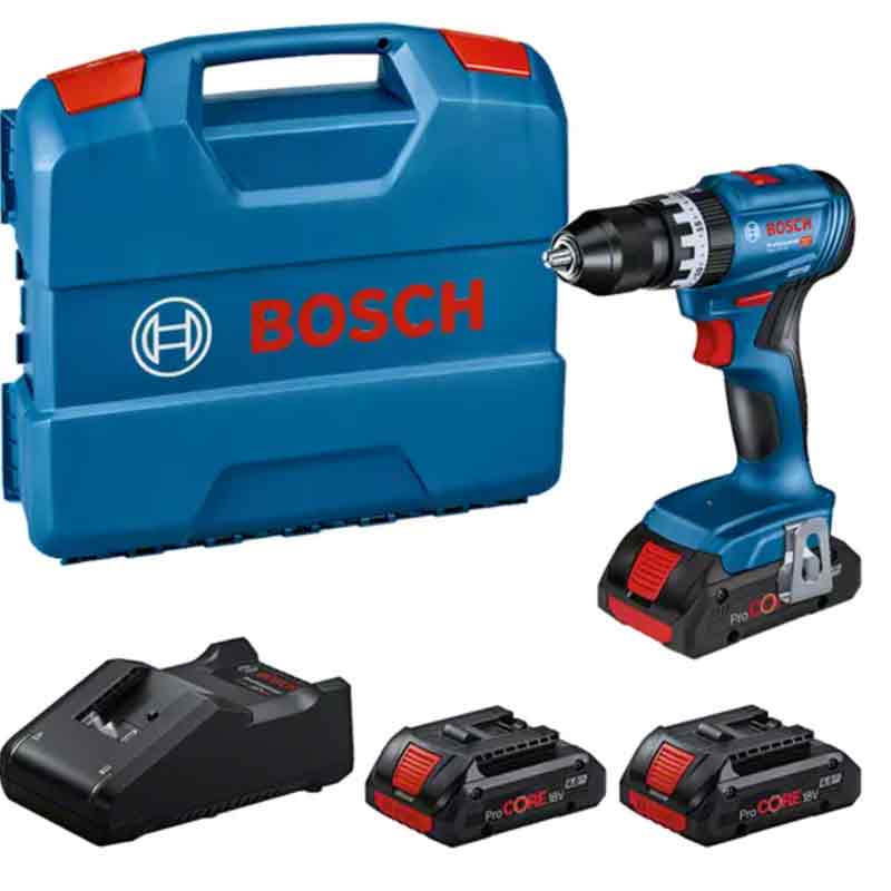 Bosch Trapano a batteria a percussione GSB 18V-45 Professional (3x4.0 ah Pro core) Tijdelijk Beschikbaar