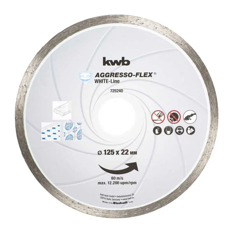 Disco diamantato 115 mm a bordo chiuso Kwb Agresso 725140 Shop Nu