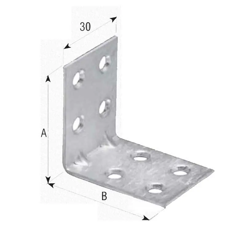 Hoge Kwaliteit Giunzione Angolare Zincata 6x6x3 Cm Aldeghi