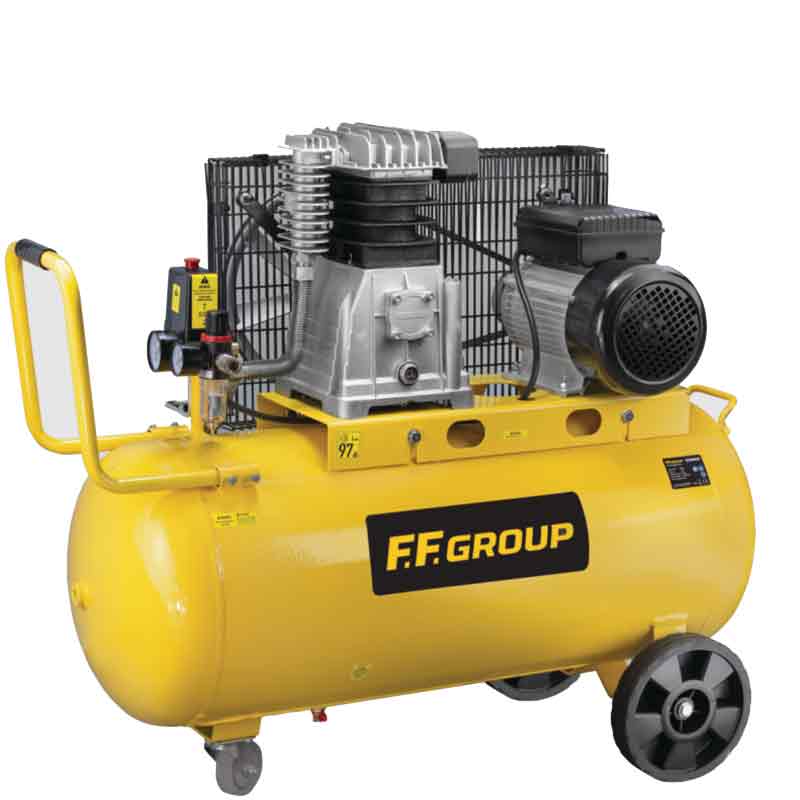 Goedkoop Compressore 90 lt Professionale trasmissione a cinghia Ac-B90/4MC Pro FF Group