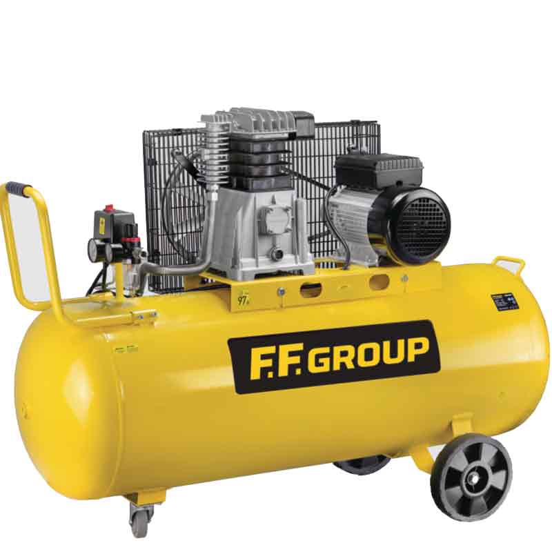 Flitsaanbieding Compressore 150 lt Professionale trasmissione a cinghia Ac-B150/4MC Pro FF Group