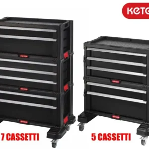 Cassettiera a 5 e 7 cassetti in resina Keter Drawers Koopje