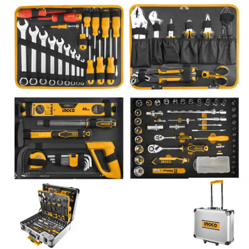 Aanbieding Assortimento utensili in valigetta 147pz Ingco