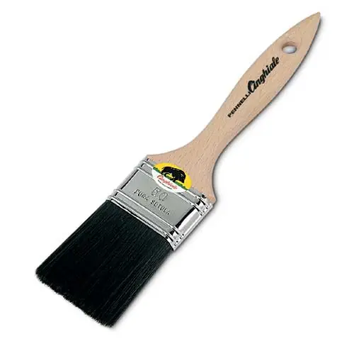 Aanbieding Pennello cinghiale setola nera piatta manico in legno 20 mm