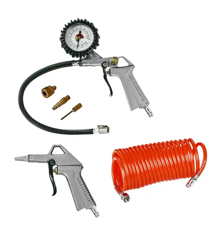 Voordeelprijs Pistola e tubo aria compressa Kit 3 Pz Vinco 60617
