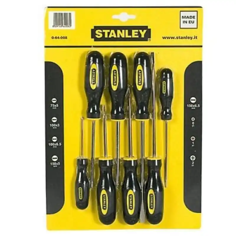 Set 6 cacciaviti a taglio e a croce Stanley Basic Veilige Betaling