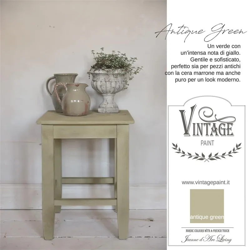 Vintage Chalk Paint - Antique Green Op = Op