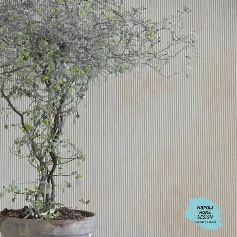 Parati Vintage - Strisce Sottili Dusty Green mis. 70 cm x 53 cm Bestel Nu