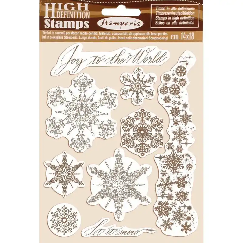 Timbro HD Stamperia Fiocchi di Neve 14x18 cm Stamperia OUTLET Speciale Aanbieding