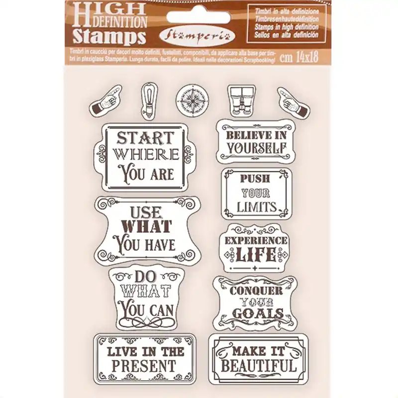 Timbro HD Stamperia Lady Vagabond Lifestyle Ispirazioni 14x18 cm Stamp Uitverkoop