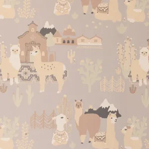 Carta da Parati Lama Village Majvillan Wallpaper 143-01 Uitverkoop