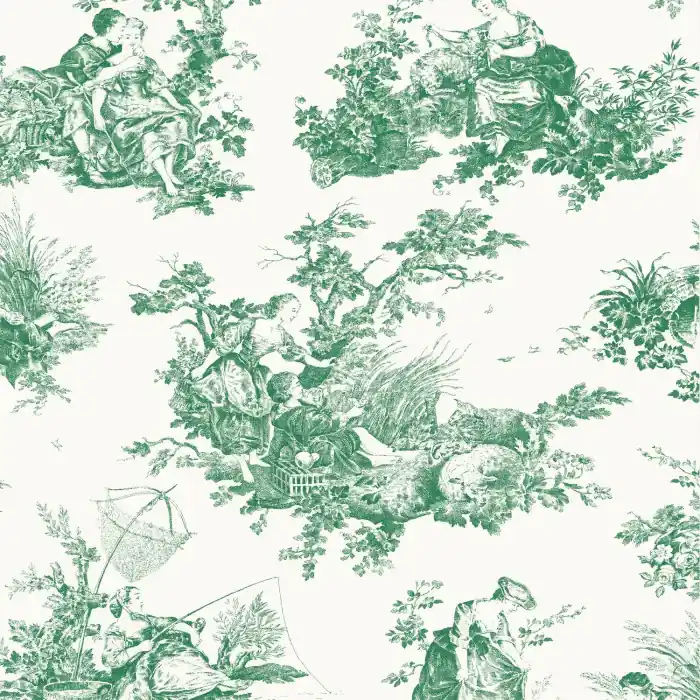 Op = Op Carta da Parati Les Belles Toiles De Jouy Casadeco Wallpaper cod. 8791