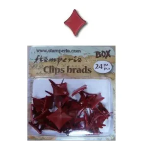 Tijdelijk Beschikbaar Clips Brads Quadri Rosso Stamperia OUTLET