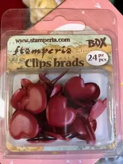 Express Levering Clips Brads Cuori Rosso Stamperia OUTLET