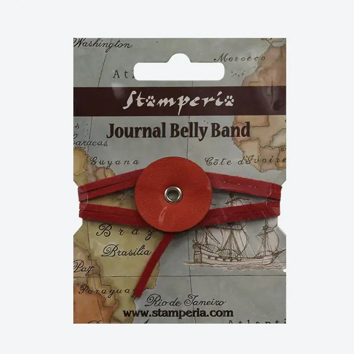 Meest Verkocht Journal Belly Band Rosso Stamperia OUTLET