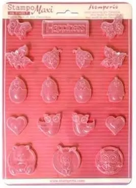 Bestseller Stampo in PVC Morbido A4 - HAPPINESS - cm. 21 x 29,7 - Stamperia OUTLE