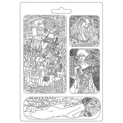 Stampo in PVC Morbido A4 - KLIMT CAPOLAVORI - cm. 21 x 29,7 - Stamperi Nieuw