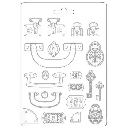 Hoge Kwaliteit Stampo in PVC Morbido A4 - LADY VAGABOND - cm. 21 x 29,7 - Stamperia O
